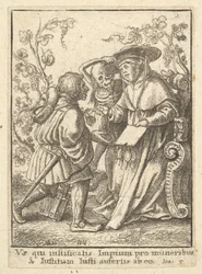 Kardynał, z Tańca Śmierci, 1651.