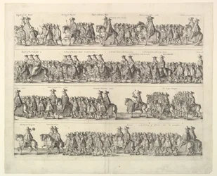 Orszak koronacyjny Karola II przez Londyn, 1662.