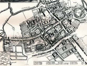 Plan Hollarów Oksfordu, c1643