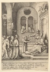 Jezus ponownie przed Kajfaszem, 1625-77.