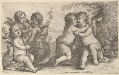 Jezus i św. Jan w objęciach z cherubinami, 1646.