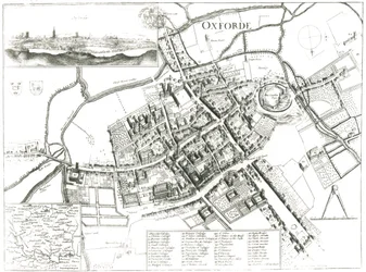 Mapa Oksfordu, 1643 r.