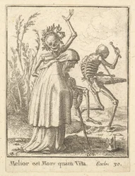 Stara kobieta, z Tańca Śmierci, 1651.