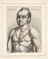 Portret Indianina, prawdopodobnie wojownika zwanego Jaquesem z narodu Musee-Delaware