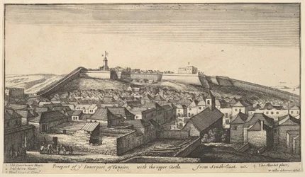 Perspektywa wewnętrznej części Tangeru, ca. 1670.