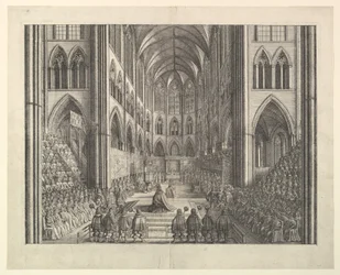 Koronacja króla Karola II w Opactwie Westminsterskim, 23 kwietnia 1661 (z "The Entertainment of...Charles II" Johna Ogilby