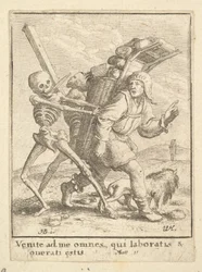 Pedlar, z Tańca Śmierci, 1651.