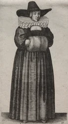 Kilka nawyków angielskich kobiet, od szlachty po wiejskie kobiety…, 1640.