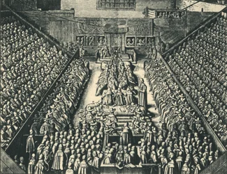 „Proces hrabiego Strafforda w Westminster Hall, 1641”, 1947.