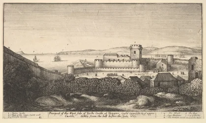 Zachodnia strona zamku Yorke, 1669.