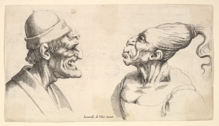 Dwie zdeformowane głowy, 1625-77.