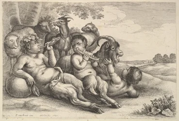 Dwóch młodych satyrów i chłopiec, 1647.