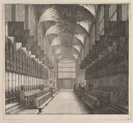 Zamek Windsor, kaplica św. Jerzego, chór, 1663.