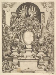 Projekt kartusza, płyta z Architektury Dietterlina, 1598.