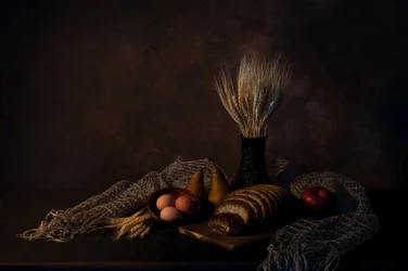Rustykalna martwa natura z plonami
