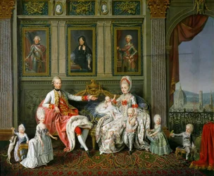 Leopold I, wielki książę Toskanii z żoną Marią Luizą i ich dziećmi, 1773
