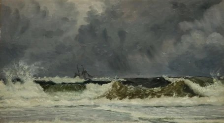 Trudna pogoda - wybrzeże Jutlandii, 1884.