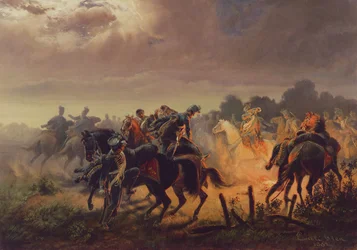Alarm nocny, placówka husarska w kampanii włoskiej 1848-49, 1862