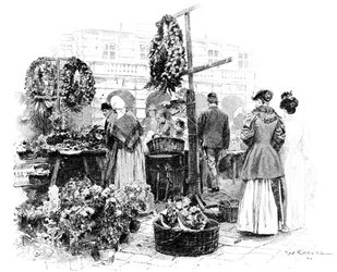 Targ kwiatowy, 1901.