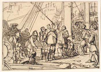 Szkic do obrazu w Chr. 4. kaplica w Roskilde "Kr. 4. na Trójcy Świętej"