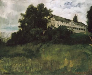 Budynki klasztorne na wyspie Herreninsel nad jeziorem Chiemsee