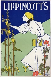 Literatura. Miesięcznik Lippincotta, gazeta literacka. Plakat Will Carqueville, USA, ok. 1890 (plakat)