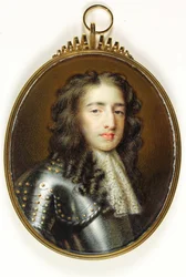 William Prince of Orange, później król Wilhelm III (akwarela na kości słoniowej)