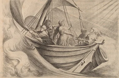 Cezar przekraczający wzburzone morza, 1634.