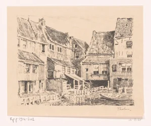 Tyły starych domów, w Enkhuizen Stare domy, Enkhuizen (tytuł oryginalny)