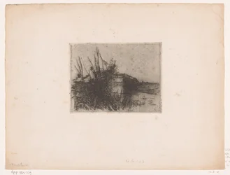 Most nad rowem, niedaleko Giethoorn Wysoki most, Giethoorn (tytuł oryginalny)
