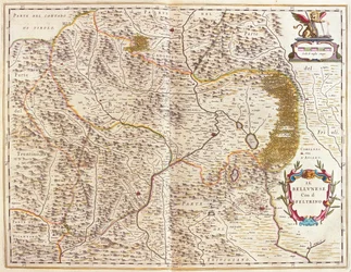 Belluno i Feltre, Włochy, w "Theatrum Orbis Terrarum, sive Atlas Novus" Willema Blaeu, Amsterdam
