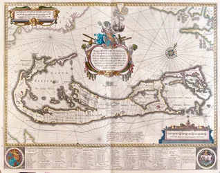Bermudy, w "Theatrum Orbis Terrarum, sive Atlas Novus" Willema Blaeu, Amsterdam