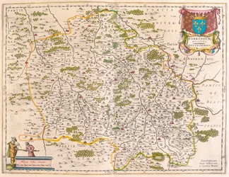 Berri, Nivernois, Borbonnois, w "Theatrum Orbis Terrarum, sive Atlas Novus" Willema Blaeu, Amsterdam