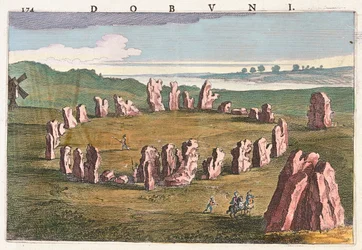Kanton Dobuni, Alchester, w "Theatrum Orbis Terrarum, sive Atlas Novus" Willema Blaeu, Amsterdam
