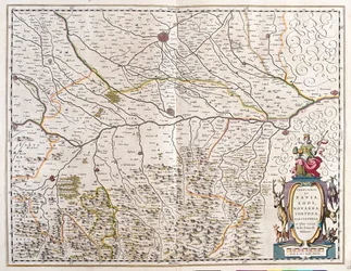 Miasta: Pavia, Lodi, Novara, Tortona, Włochy "Theatrum Orbis Terrarum, sive Atlas Novus" Willem Blaeu, Amsterdam