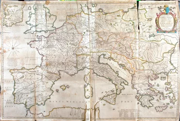 Europa i zachodnia Azja, w "Theatrum Orbis Terrarum, sive Atlas Novus" Willema Blaeu, Amsterdam