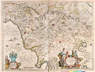 Florencja, Włochy, w "Theatrum Orbis Terrarum, sive Atlas Novus" Willema Blaeu, Amsterdam