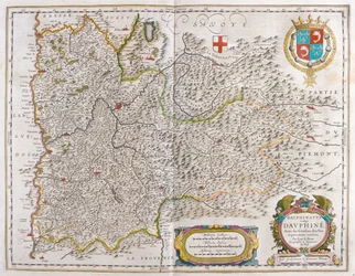 Grenoble, w "Theatrum Orbis Terrarum, sive Atlas Novus" Willema Blaeu, Amsterdam