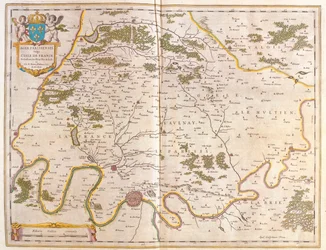 Isle de France, w "Theatrum Orbis Terrarum, sive Atlas Novus" Willema Blaeu, Amsterdam