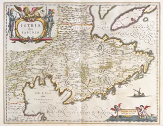 Istria, w "Theatrum Orbis Terrarum, sive Atlas Novus" Willema Blaeu, Amsterdam