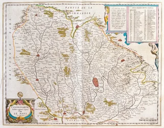 Maine, w "Theatrum Orbis Terrarum, sive Atlas Novus" Willema Blaeu, Amsterdam