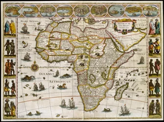 Mapa Afryki. Talerz z Atlasu Willema Janszoon Blaeu