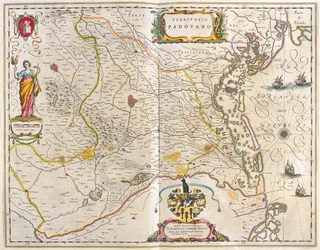 Padwa, Włochy, w "Theatrum Orbis Terrarum, sive Atlas Novus" Willema Blaeu, Amsterdam