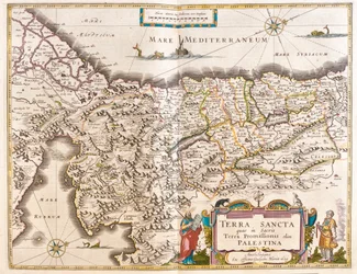 Palestyna, w "Theatrum Orbis Terrarum, sive Atlas Novus" Willema Blaeu, Amsterdam