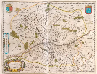 Pays de la Loire - Normandie, w "Theatrum Orbis Terrarum, sive Atlas Novus" Willema Blaeu, Amsterdam