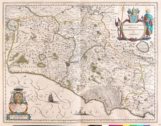 Rzym, Włochy, w "Theatrum Orbis Terrarum, sive Atlas Novus" Willema Blaeu, Amsterdam