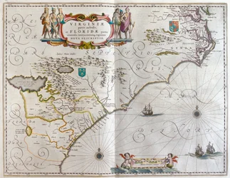 Południowy wschód, w "Theatrum Orbis Terrarum, sive Atlas Novus" Willema Blaeu, Amsterdam