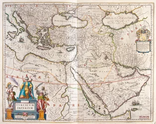 Imperium tureckie, w "Theatrum Orbis Terrarum, sive Atlas Novus" Willema Blaeu, Amsterdam