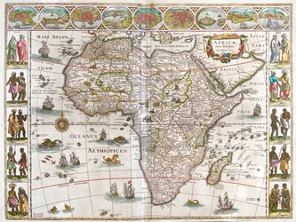 Afryka, w "Theatrum Orbis Terrarum, sive Atlas Novus" Willema Blaeu, Amsterdam