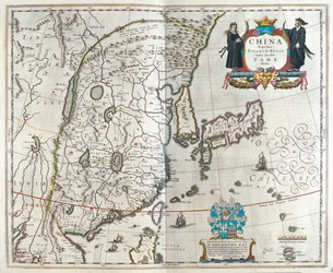pierwsza z map Chin Blaeu